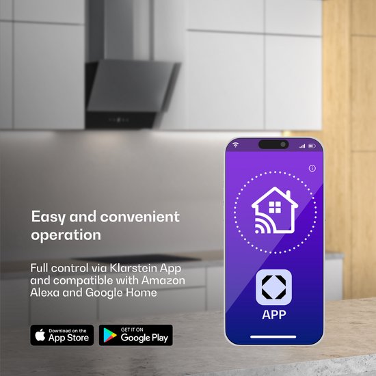 Klarstein Verosteel Hoekafzuigkap 45 cm - 624 m³/u, A++ energieklasse, touchbediening, ledverlichting, stil, roestvrij staal en glas, afvoer/recirculatie, afzuigkap