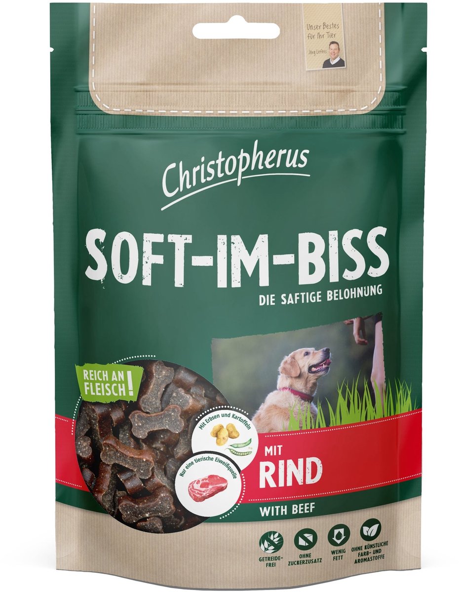 Christopherus Dog - Snack Zachte-hap 12x125g - Rundvlees