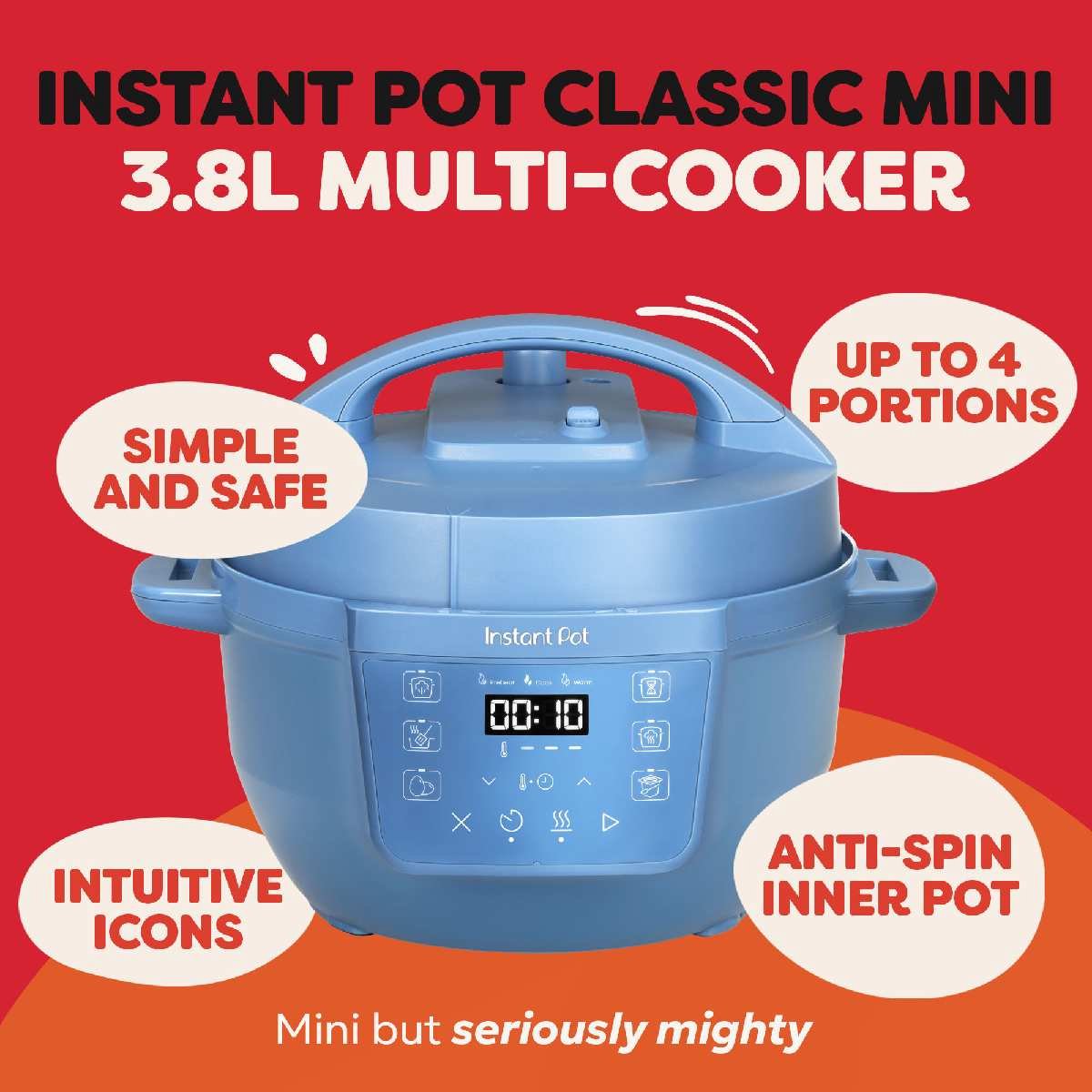 Instant Pot Classic Mini 3,8L Multicooker - 7-in-1: - afbeelding 2