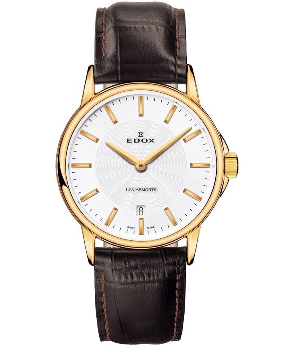 Edox 57001-37J-AID horloge dames - bruin - edelstaal doubl�