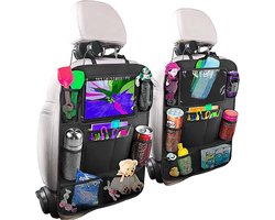 2 pcs-Opslag Auto Netje-Achterbak/Kofferbak Organiser - Auto Accessoire-Auto Telefoonhouder-Auto Organizer- Opbergvak-Luxe Autostoel Rugleuning Opbergtas opslag-voor dranken,boeken,ipad,Fijn voor kinderen en vakantie-41*62cm-Heeft 10 zakken - Extra o