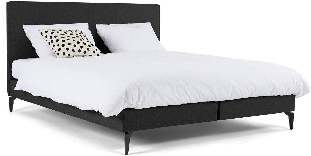 Maxi Boxspring Cisano met Easy Pocket 300 matras - 140 x 200 cm - dark grey