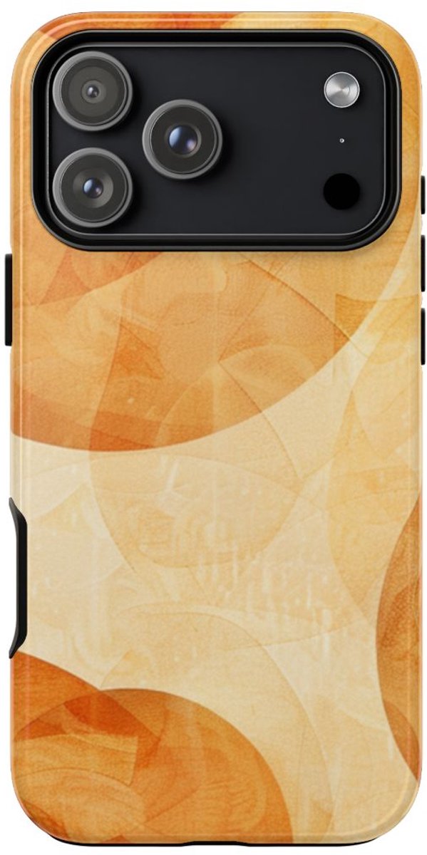 Oranje Geometrische Cirkels Abstract – Telefoonhoesje Geschikt voor iPhone 17 Pro Max