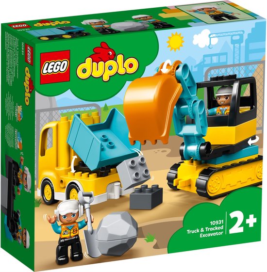 DUPLO – Truck & Graafmachine met rupsbanden 