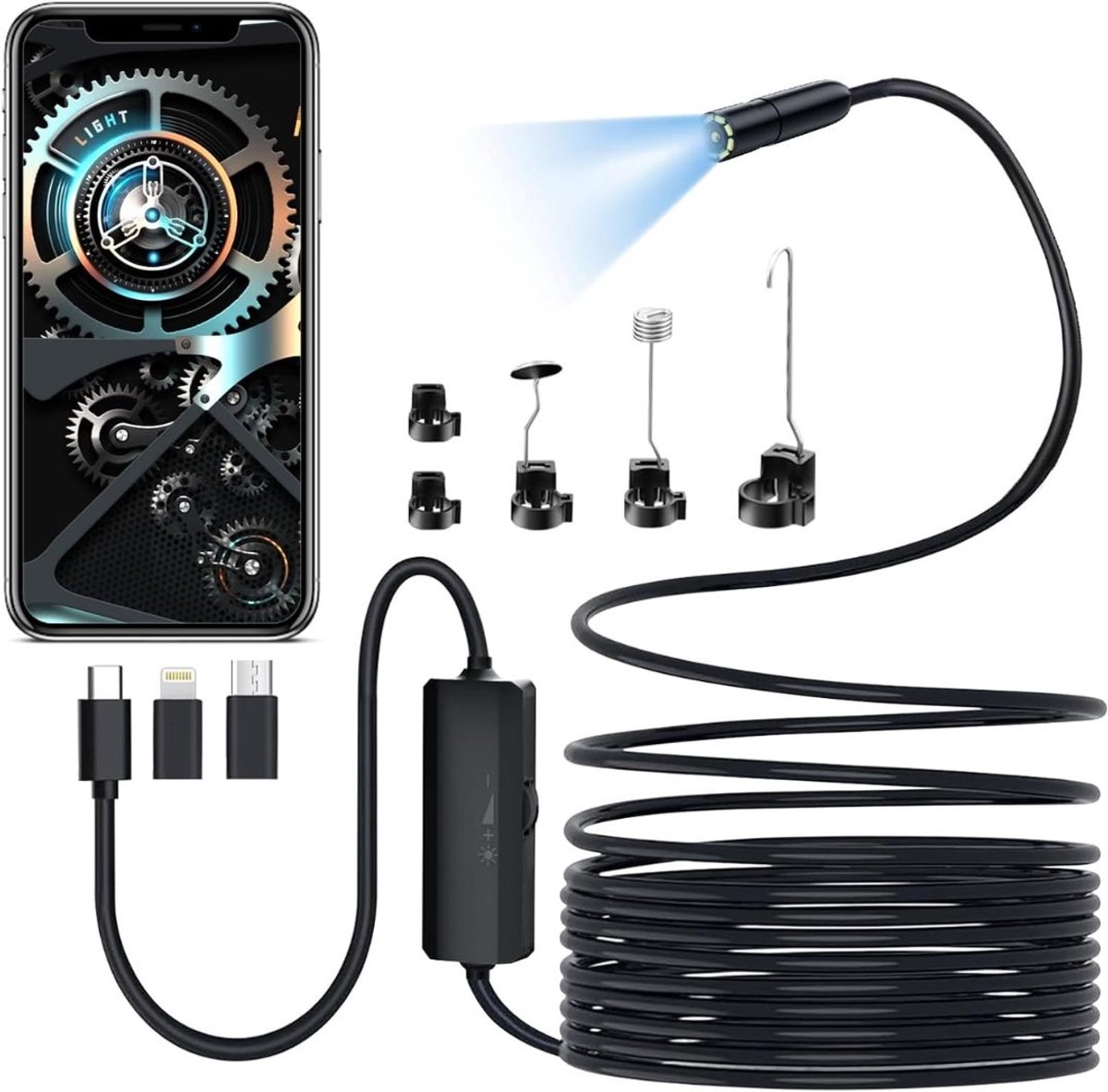 USB Endoscoop Iphone – Draadloze Inspectiecamera HD – WiFi Endoscoop Inspectie Camera voor Android en Iphone
