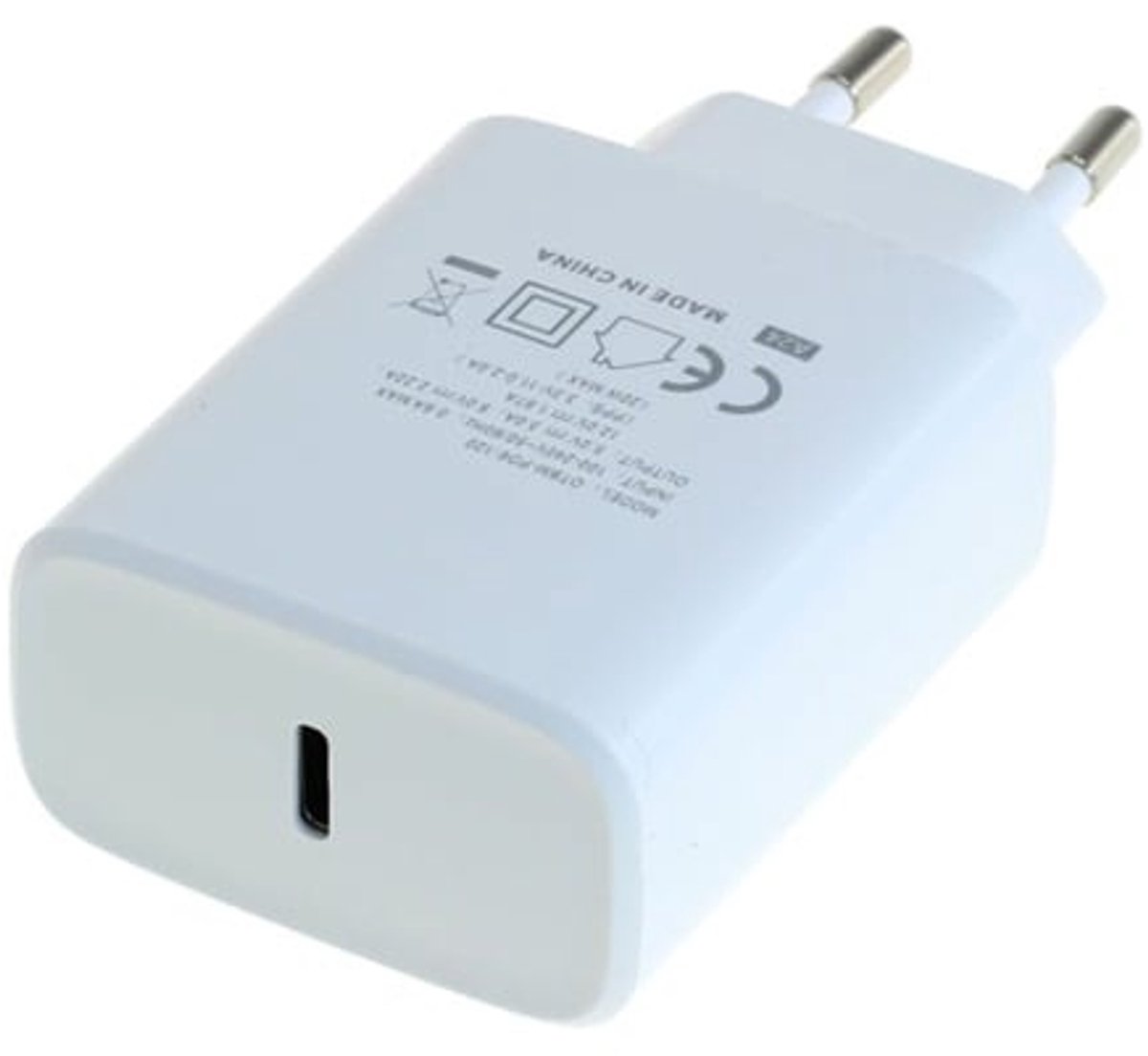 OneOne 20W snellader. Witte USB C oplader. PD lader adapter past op Google Pixel 7, 7 Pro, 8, 8a, 8 Pro, 9, 9 Pro, 9 Pro XL, 9 Fold, 10, 10 Pro, 10 Pro XL, 10 Fold, C, XL