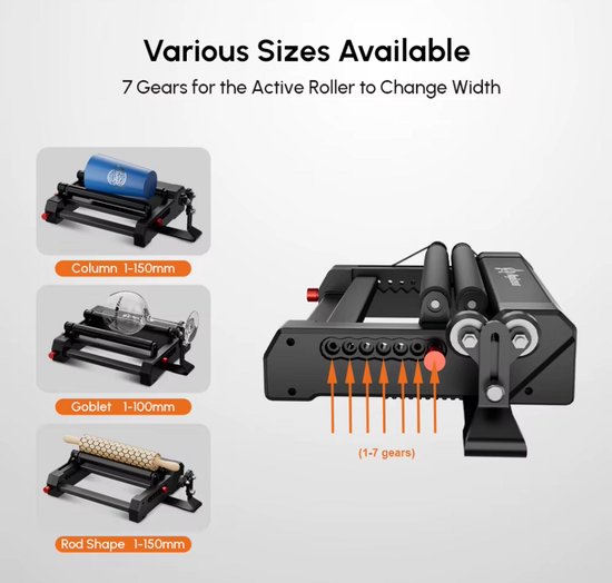 Machine de gravure laser 10 W - Découpe laser - Écran tactile 3,5 pouces - Avec Roller et élévateurs - Imprimante laser tout-en-un - Gravure - Affichage - Machine de découpe laser bois Acryl - Contrôlable via application