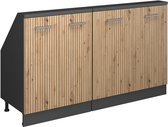 Vicco Rion Kastenset voor schuine wand – Set van 2 Artisanaal eiken/antraciet