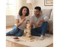 Erotisch Houten Torenspel – 48 blokken met Opdrachten – Inclusief Luxe Houten Bewaardoos – Perfect Cadeau voor Sinterklaas, Schoencadeaus & Kerstcadeaus