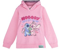 Disney Stitch & Angel Hoodie Meisjes – Roze Sweater met Capuchon – Officieel