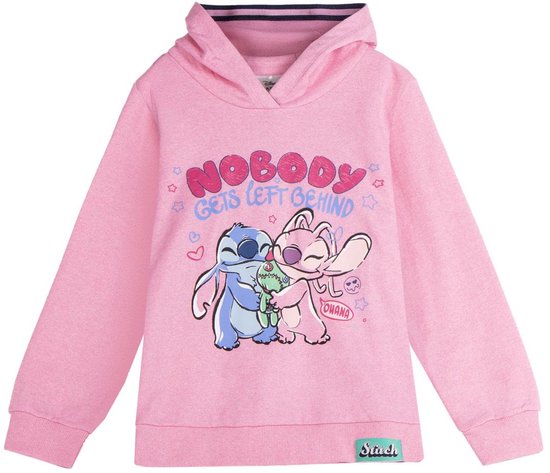 Foto: Disney stitch angel hoodie meisjes roze sweater met capuchon officieel