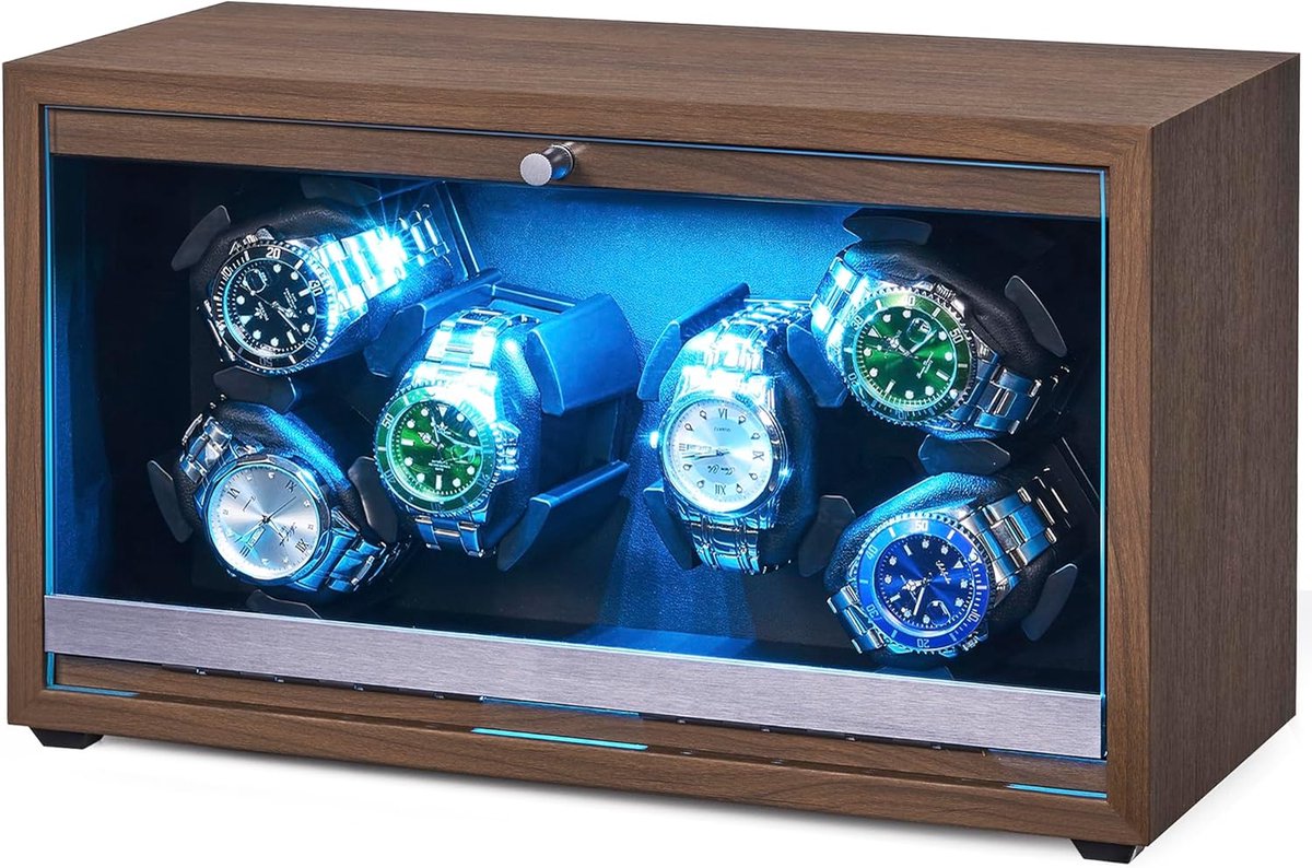horloge opwinder6riem geleiden ultra-stille motor 4Draaibare horloge-opwinderbox voor horloges