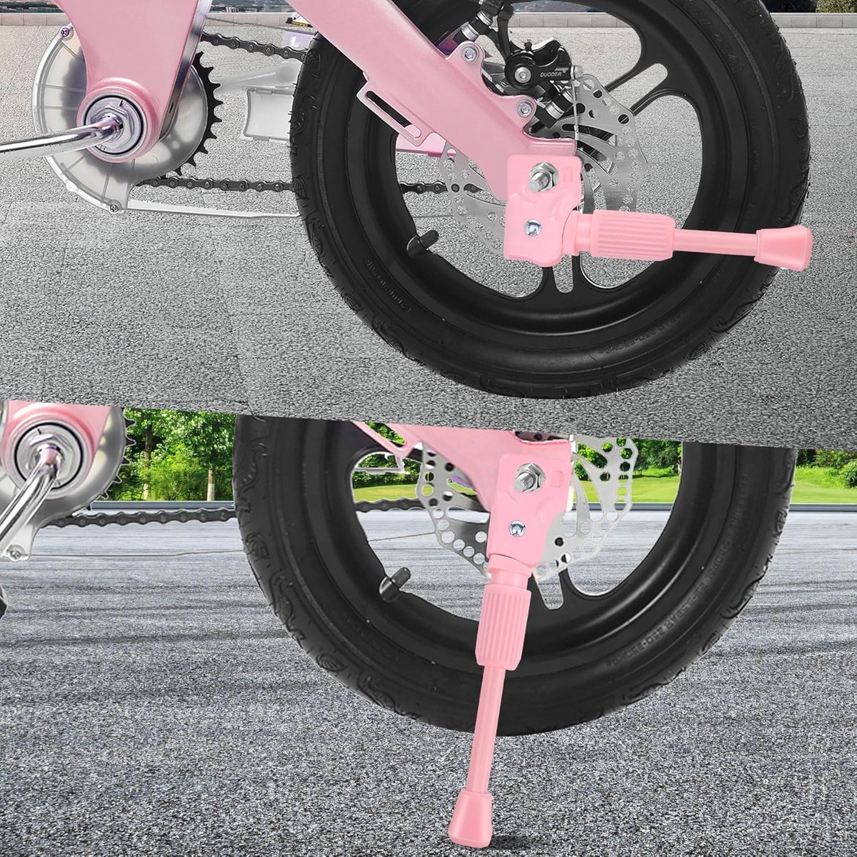 16 Inch Fietsstandaard - Fietsstandaard Kinderfiets - MTB Kickstand - Fietsstandaard Enkel - Fietsaccessoires Voor Kinderen - Fietsstandaard - Zijstandaard Fiets - Fiets, E-Bike, Stadsfiets & Mountainbike - Roze - Makkelijk Te Installeren – foto 8