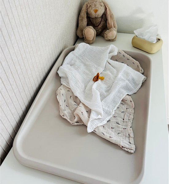 Jikkies ® - Aankleedkussen - Verschoningskussen - Verzorgingskussen - 70CM x 50CM - Taupe — afbeelding 5
