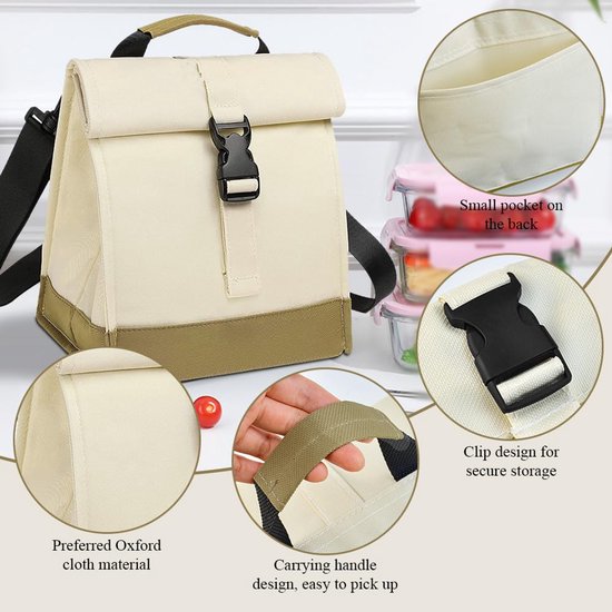 Koeltas, kleine picknicktas, 10 liter, opvouwbare thermotas, warmhouden, lunchtas, geïsoleerde lunchtas, werktas voor eten, werk, school, picknick van KOEL — afbeelding 3