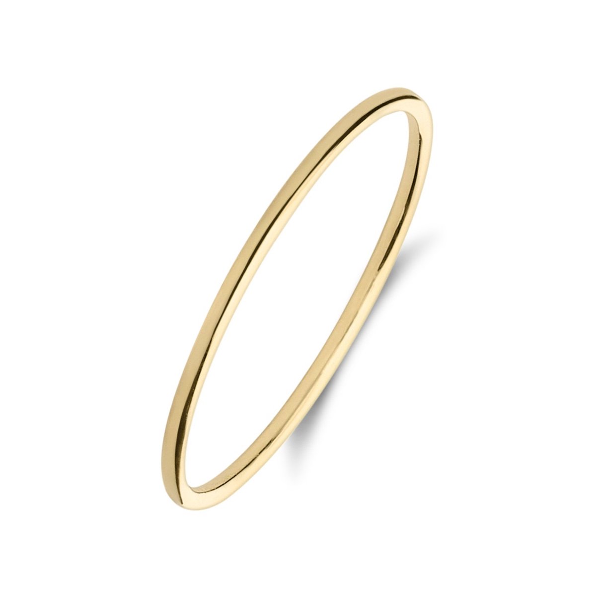 Lucardi Dames 14 karaat geelgouden ring smal - Ring - 14 Karaat Goud - Goud - 20 / 63 mm