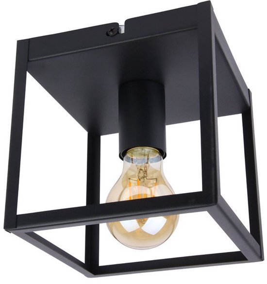 LEDUXA | Plafonnier noir | incl. Source de lumière | décoratif | plafonniers industriels | métaux | Raccord E27 | 4 W | 320lm | 2 400 000