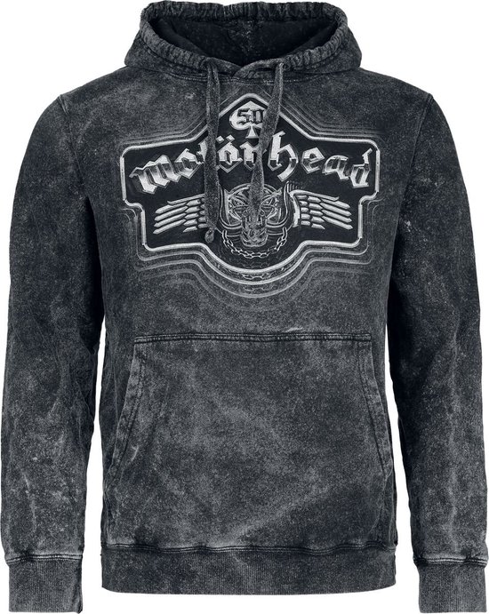 Pull à capuche pour homme Motörhead Chrome Wings - Gris foncé - L