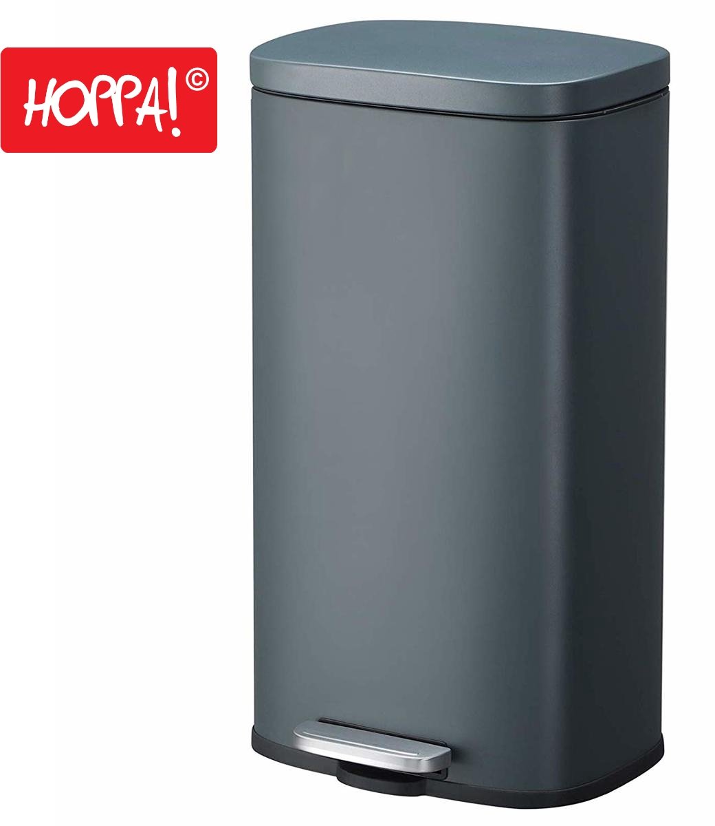 Hoppa! - Pedaalemmer - Grijs - Staal/Kunststof - 35 x 23.8 x 63 cm (B x D x H)