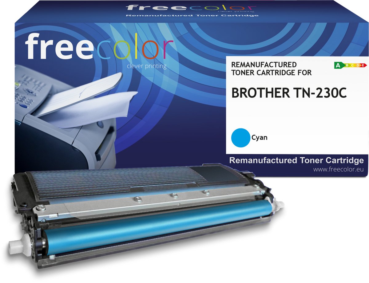 Freecolor - Vervangt Brother TN-230C Toner - Cyaan - 1.400 pagina's - Compatible