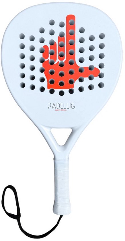Padelracket Padellig LOSER - 3K full carbon padelracket - teardrop racket - beginners/gevorderd - met padelballen & tas