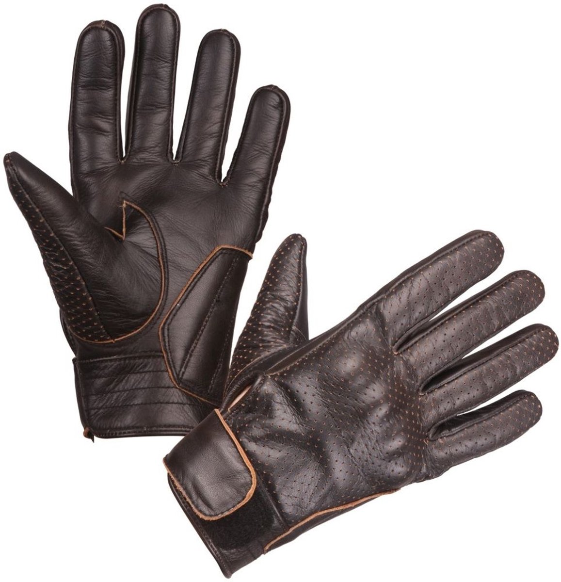 Modeka Motorrad Handschuhe Hot Classic 070120 Dunkelbraun-8