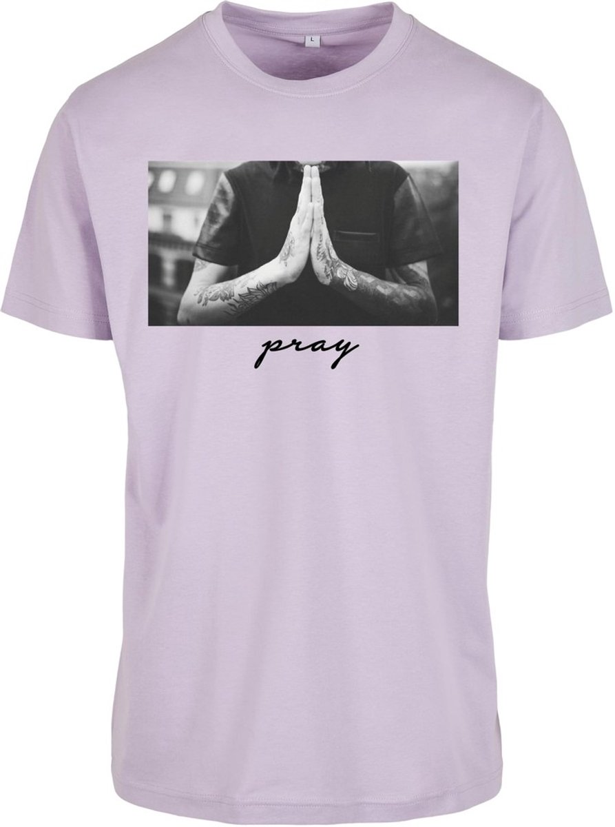 Mister Tee Pray Heren T-shirt XS Pastelpaars
