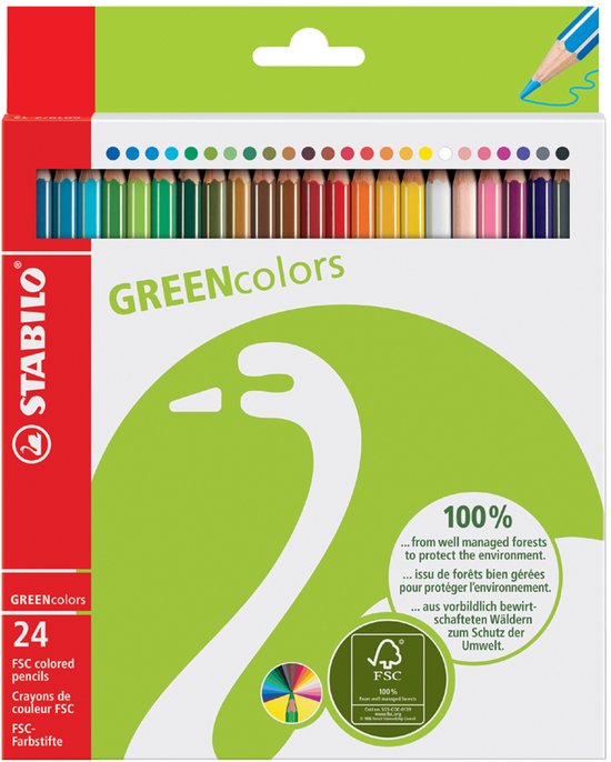 STABILO GREENcolors Kleurpotloden - Etui 24 stuks