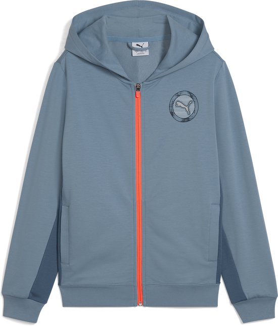 Sweat à Zip zippé graphique PUMA ACTIVE SPORTS TR B Garçons - Blue Cool