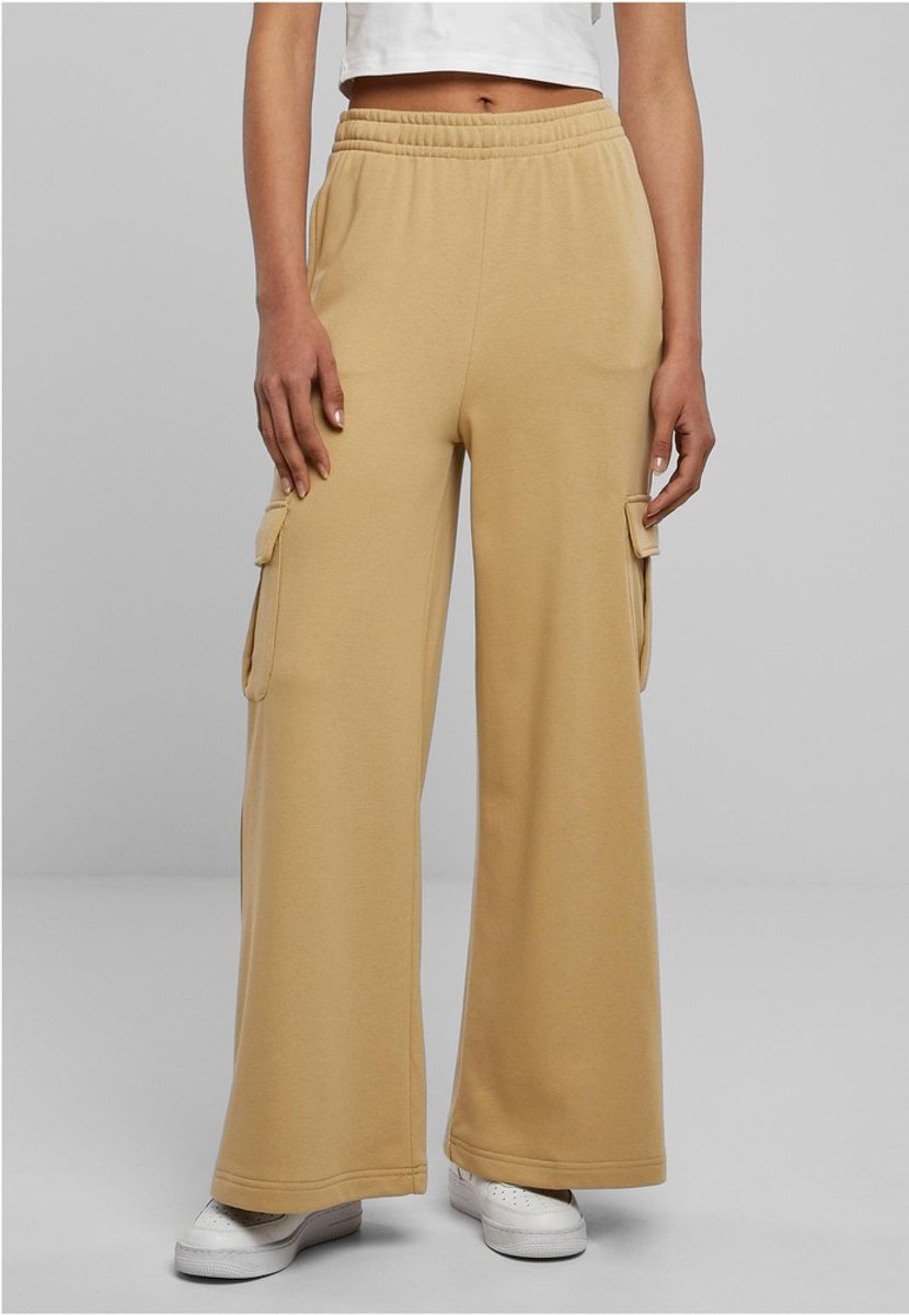 Urban Classics Highwaist Wide Leg Cargobroek S Beige