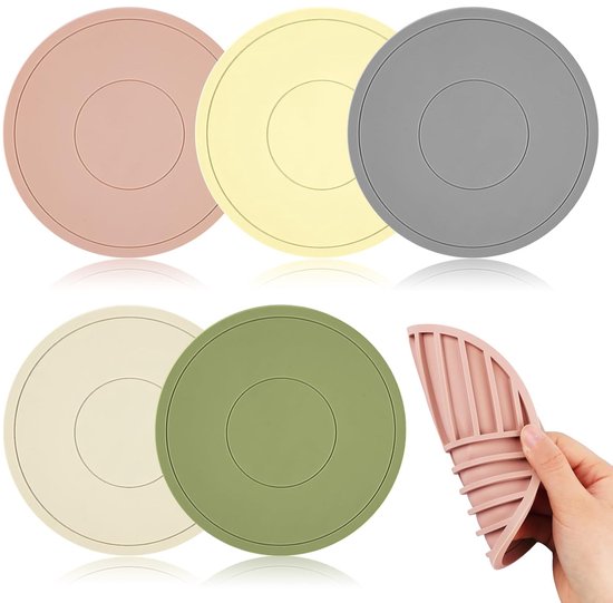 Lot De 6 Sous-Verres Pour Boissons Élégants Dessous De Verre Ronds Tissés À