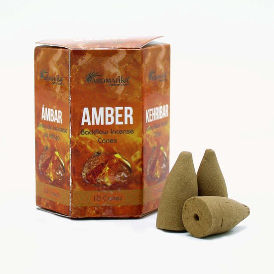 Lot de 10 encens Masala Backflow - Ambre