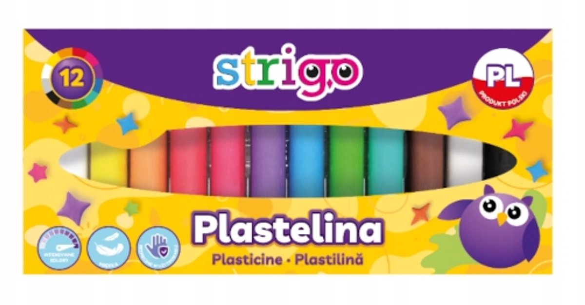 Strigo Klei 12 Kleuren - Zacht en Niet-Toxisch Knutselmateriaal