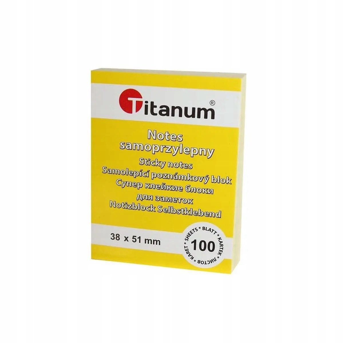 De 38x51 mm Geelellell Titanum (100 vaten)