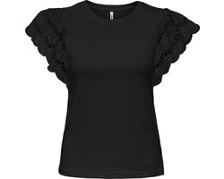 ONLY CARMAKOMA - CARMACY S/S O-NECK MIX TOP JRS Dames Blouse