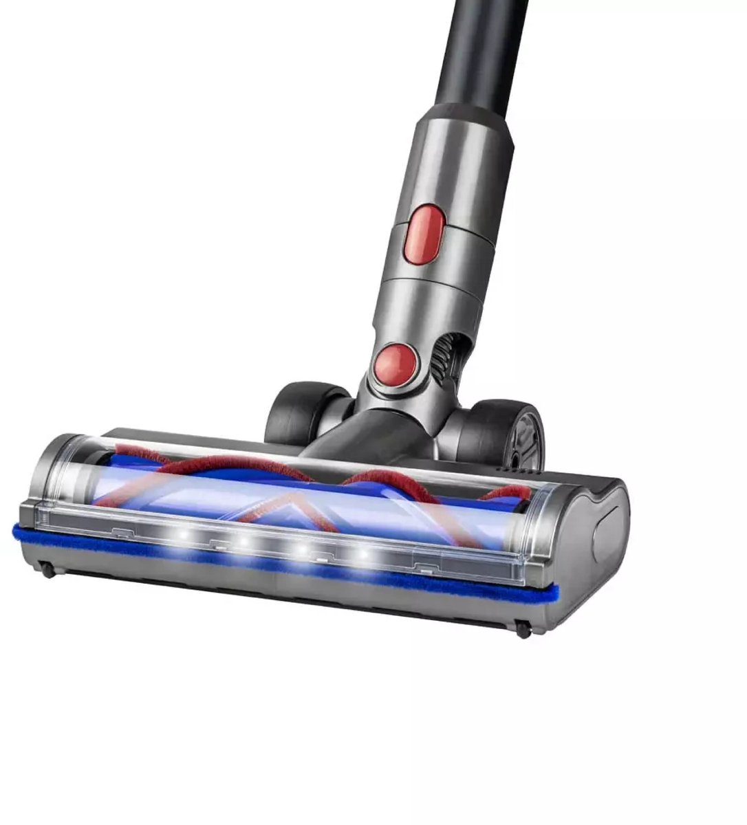 PARTS4® zuigmond elektrisch roterend geschikt voor Dyson | Passend voor de Dyson V7 / V8 / V10 / V11 / V15 series | Met LED licht & V-shape rolborstel welke eenvoudig te reinigen is | Alternatief voor 972182-03, 966489-08