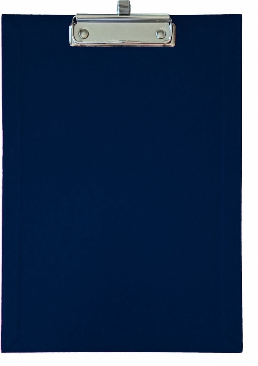 A4 Klembord met Pennenhouder en Documentclip - Marineblauw