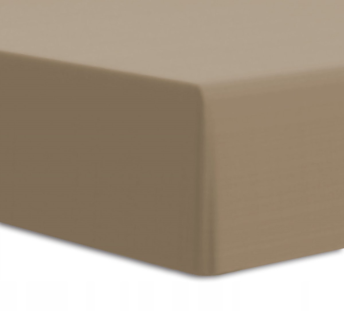 Jersey hoeslaken met elastaan ​​200x220 cm, bruin