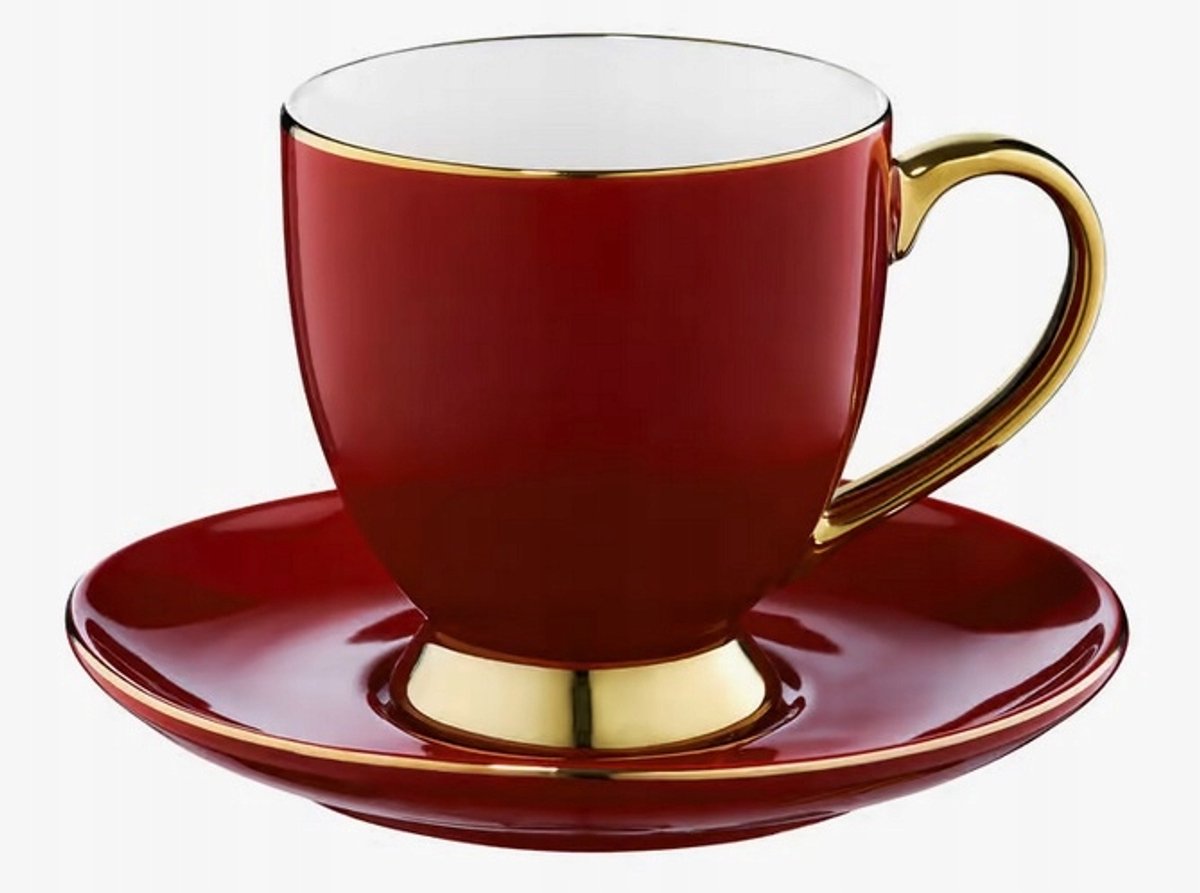 Ambition Royal Kop en Schotel 220ml Rood-Goud