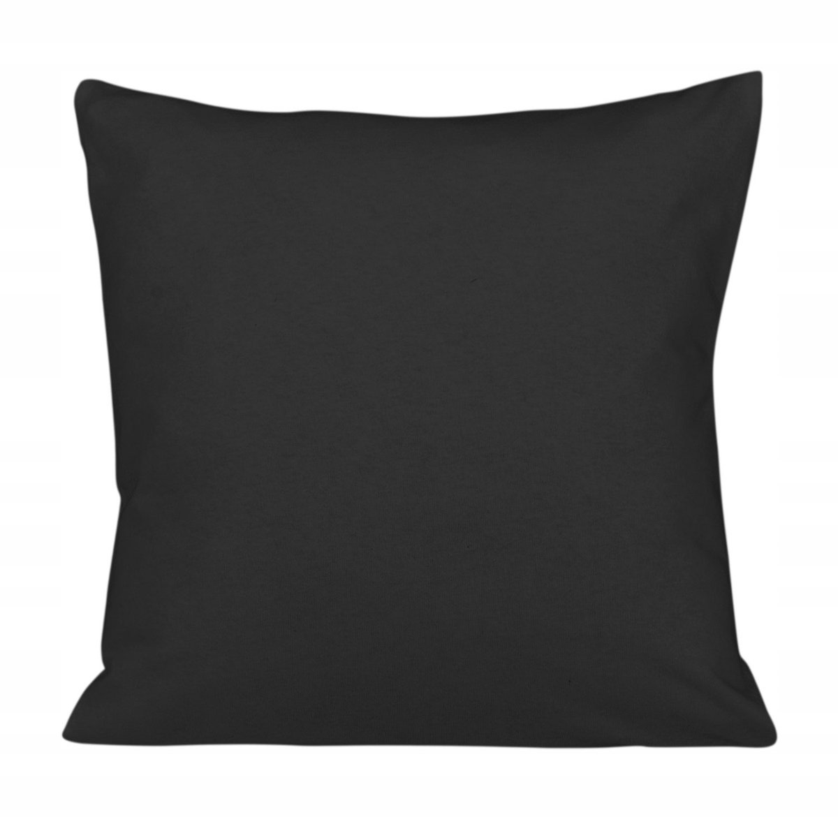 Jersey Kussensloop 40x40 cm Zwart met Rits
