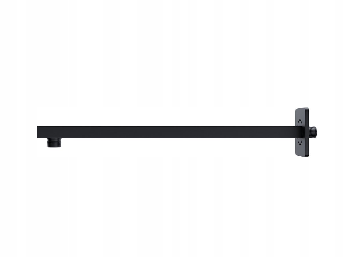 Zwart Douchearm 38 cm voor Regendouche - Rechthoekig