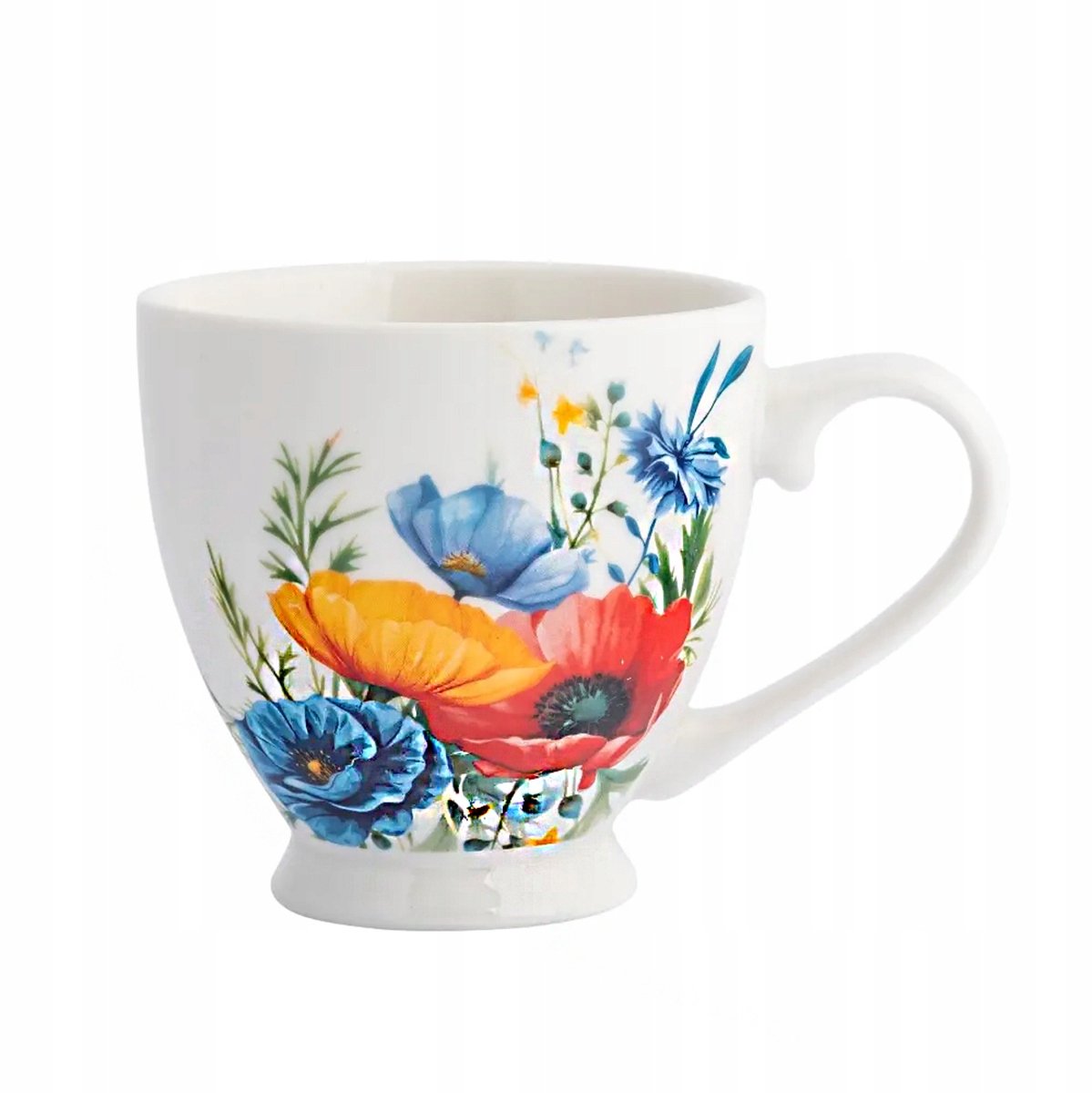 Altom Design Mok Bukiet Maków 410ml - Porselein, Vaatwasserbestendig