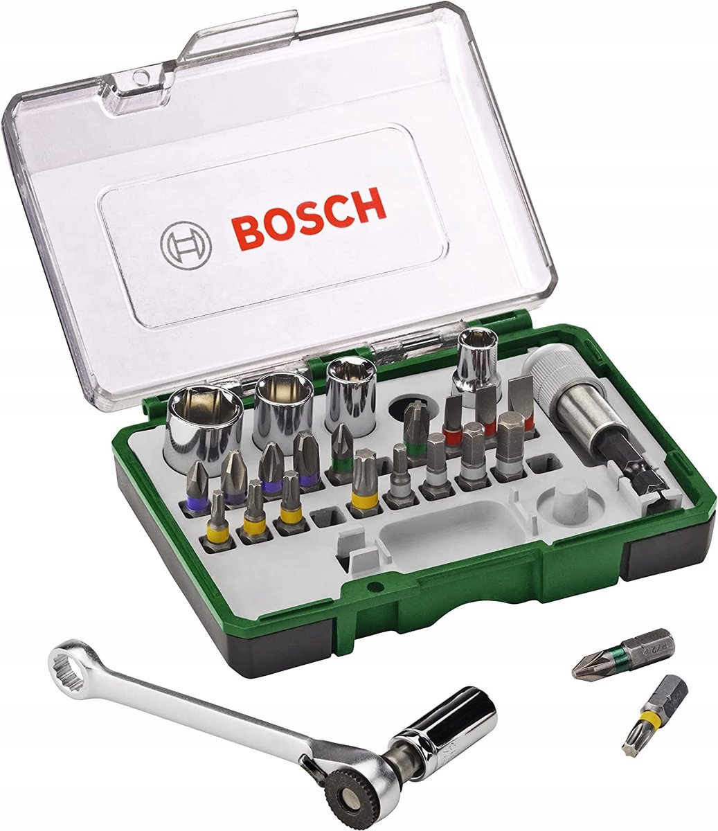 Bosch Bitset met Ratel 27 Delen