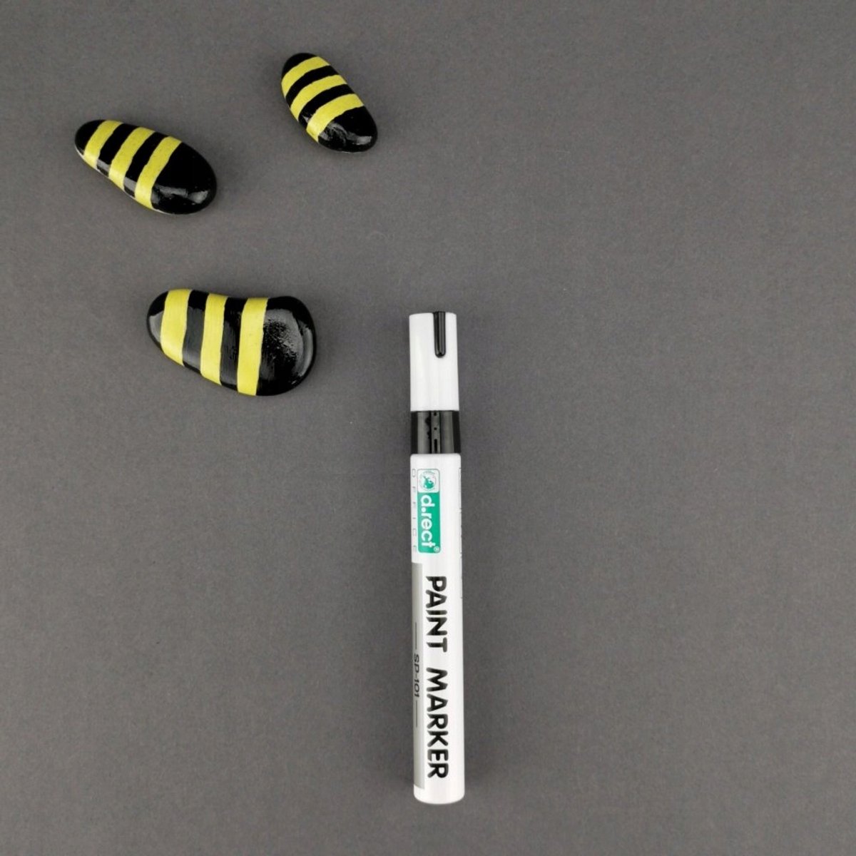 D.RECT SP101 Oliebasis Marker Zwart - Waterdicht & Permanent