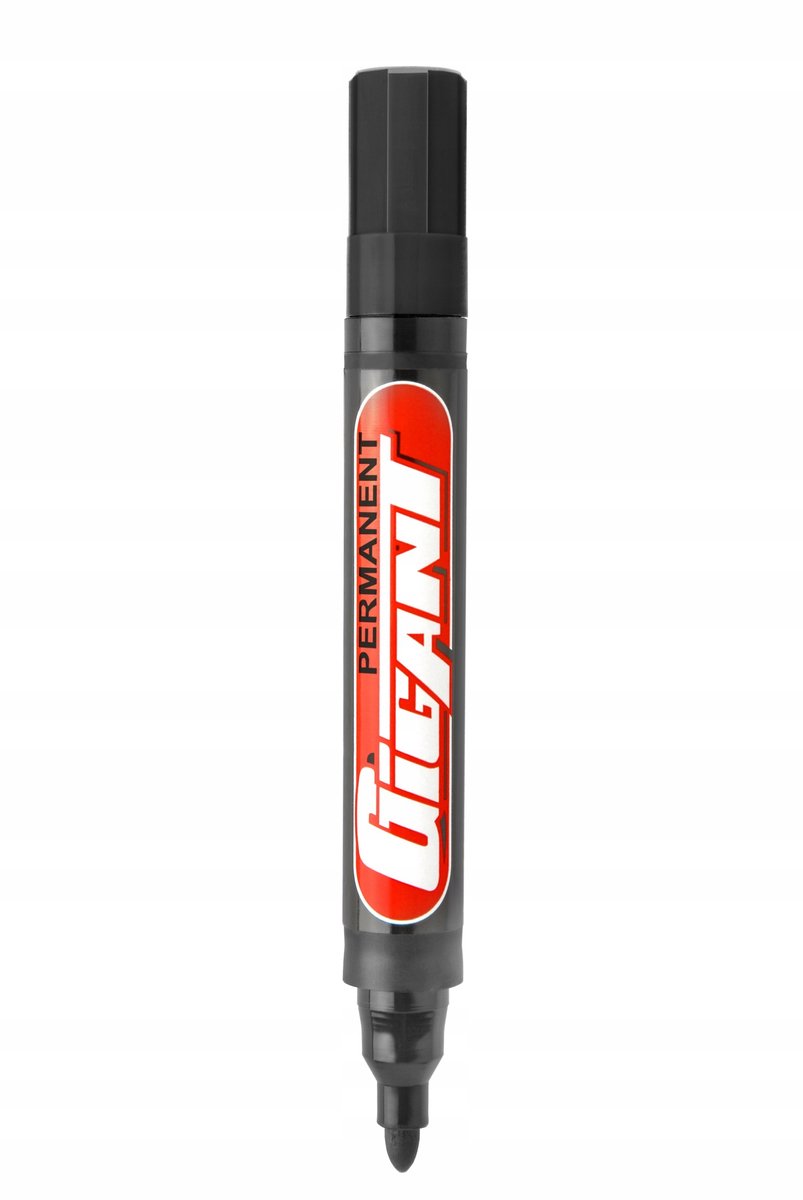 Kamet Gigant Permanente Marker Zwart - Waterdicht & Sneldrogend