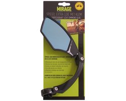 Mirage Lichtdimmende spiegel - onbreekbaar glas - zwart - stuurklem links - 10.6 cm