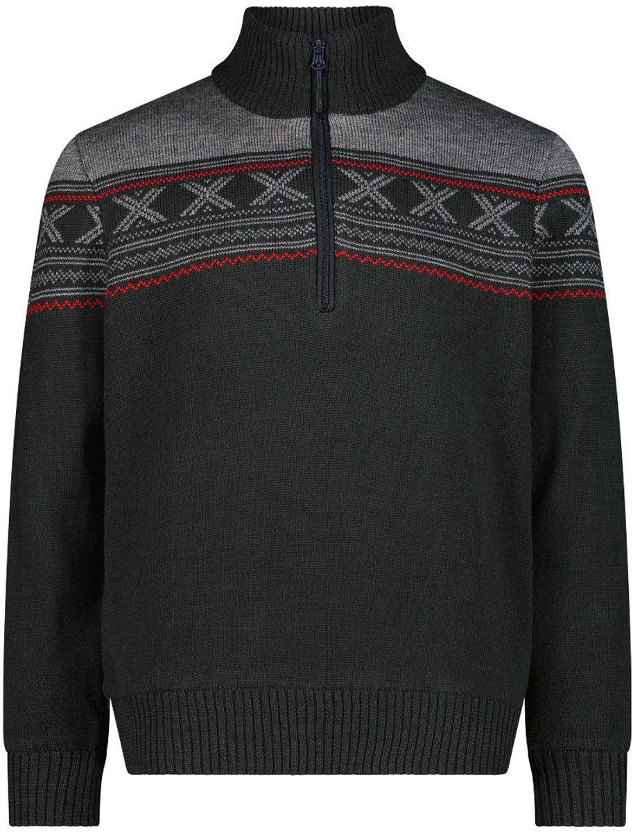 CMP Man Sweat Knitted WP – Wintersport Wintersportkleding Truien Zwart
