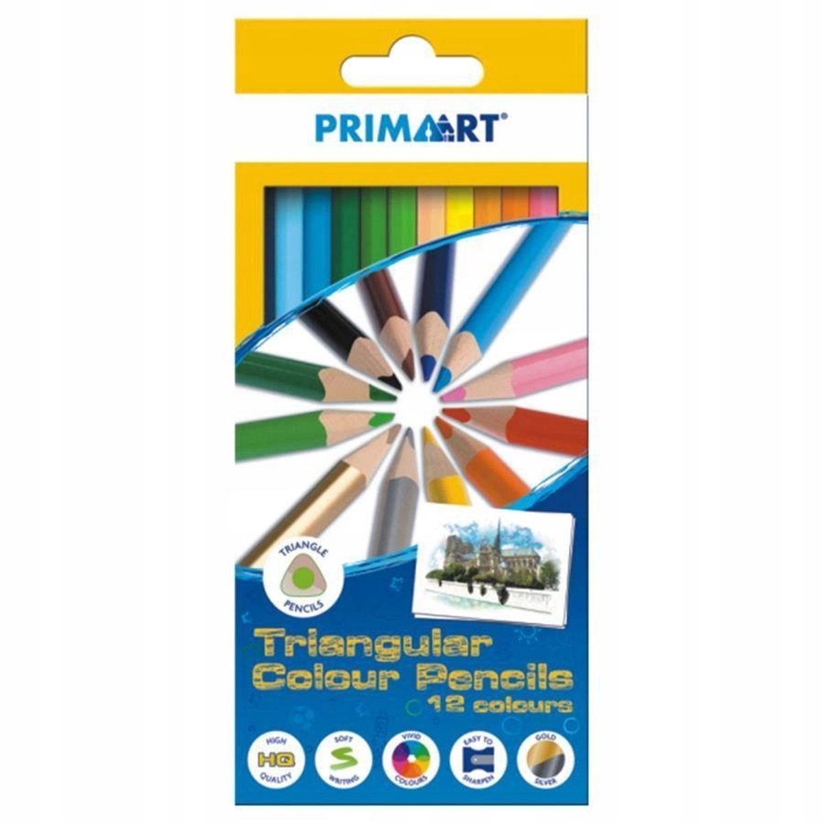 Prima Art Kleurpotloden Driehoekig - 12 Stuks