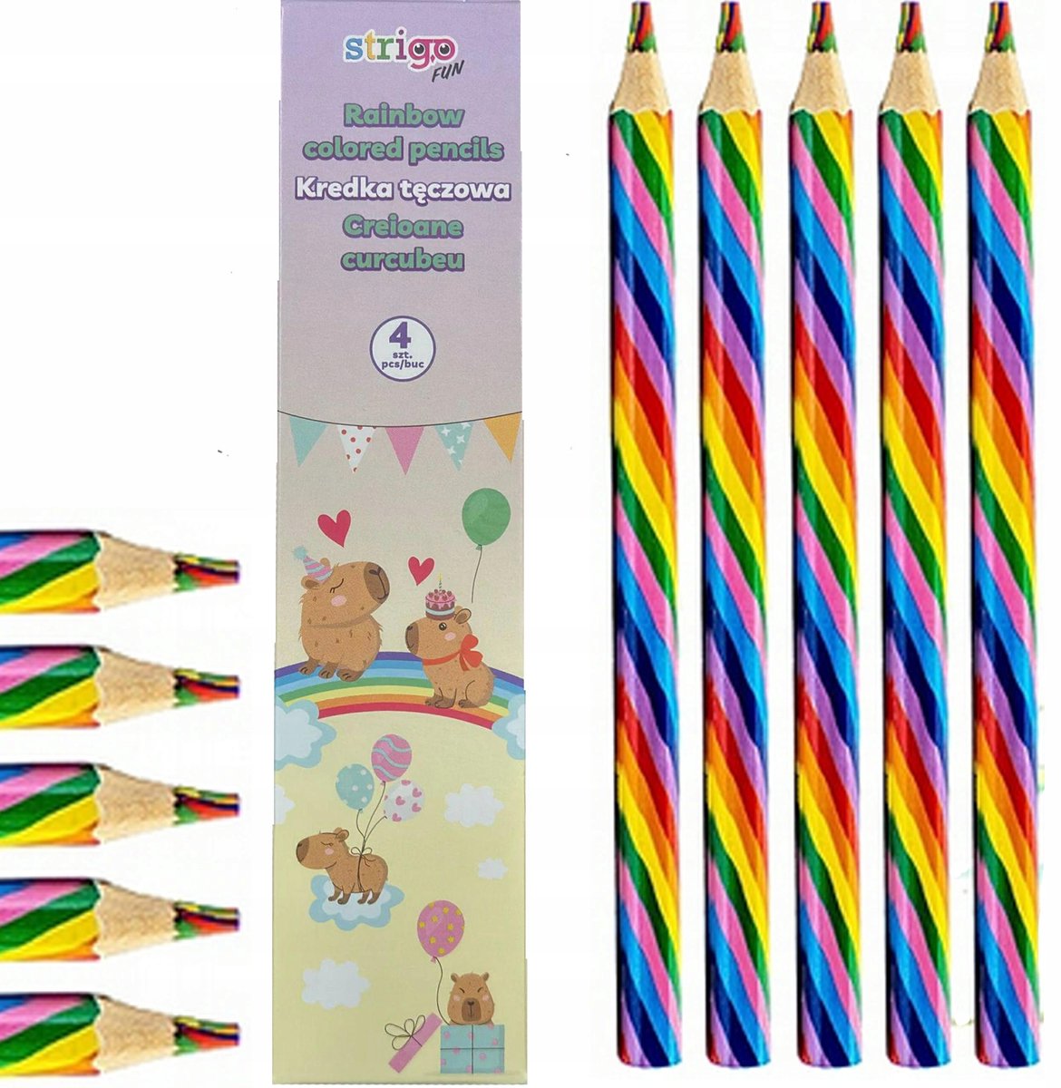 Strigo Kapibara Regenboog Potlood - 4 Kleuren in 1