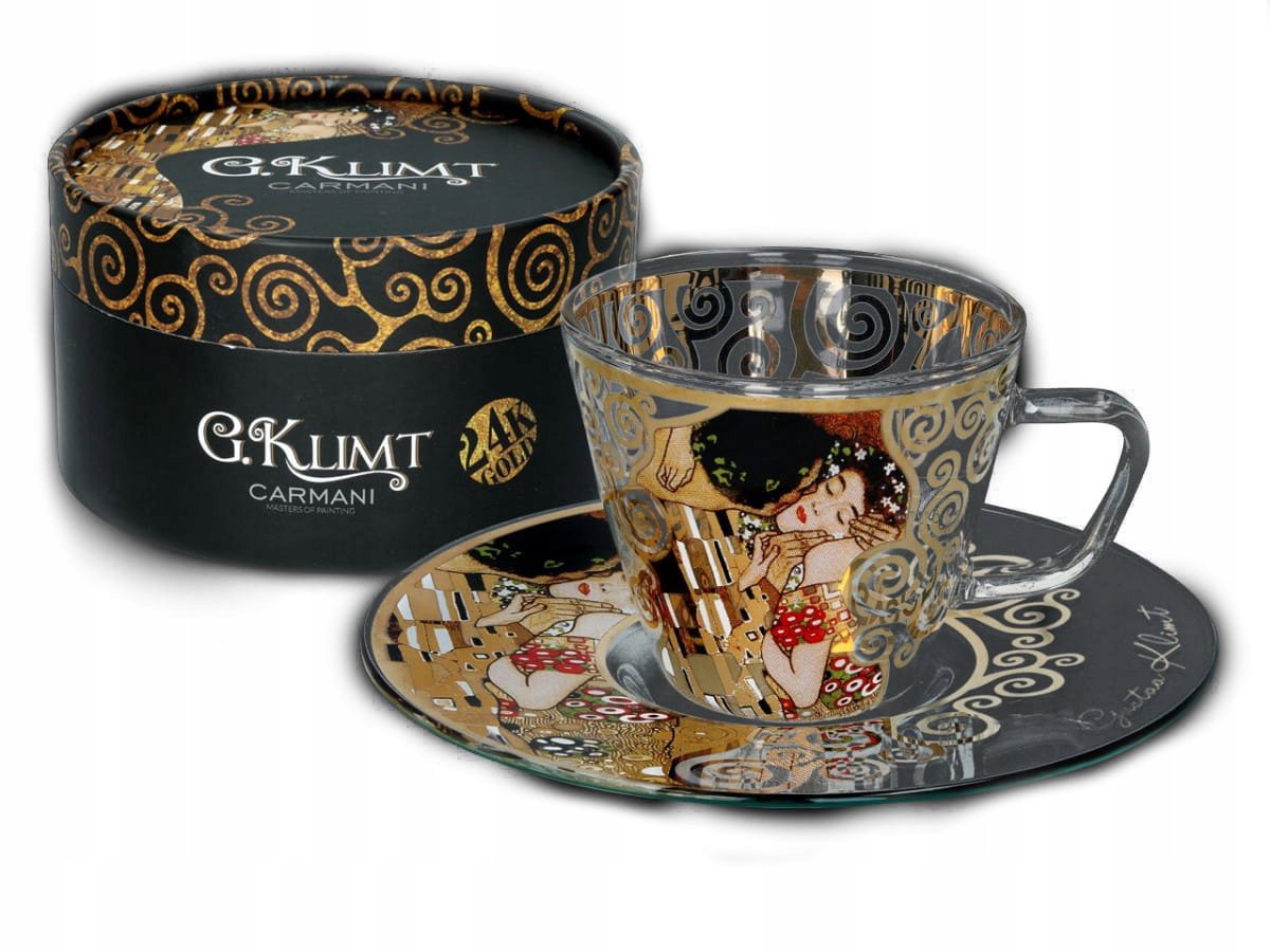 Klimt "De Kus" Espressokop met Schotel - Glas, 100ml